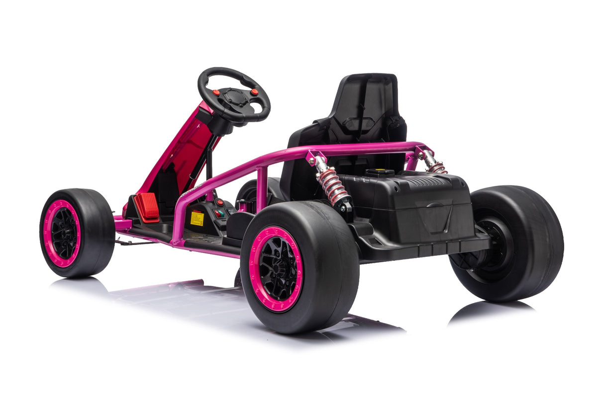 Rear view of the JC020 pink kart