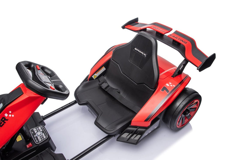The high-back sport seat and rear spoiler