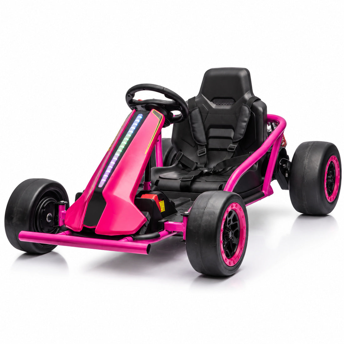 JC020 drift go-kart in Rose – front three-quarter view