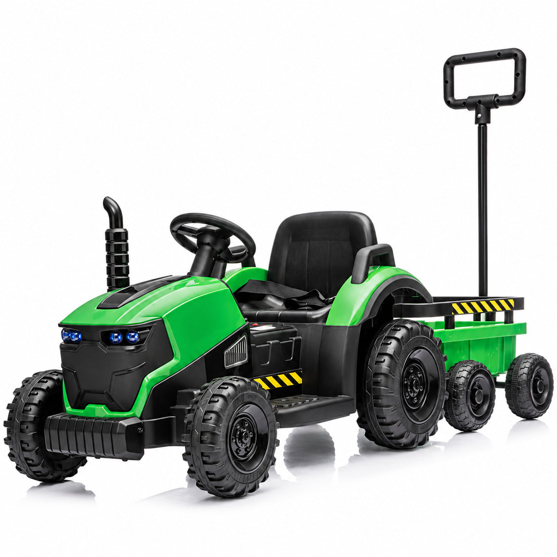 FB319 ride-on tractor in Green – front three-quarter view