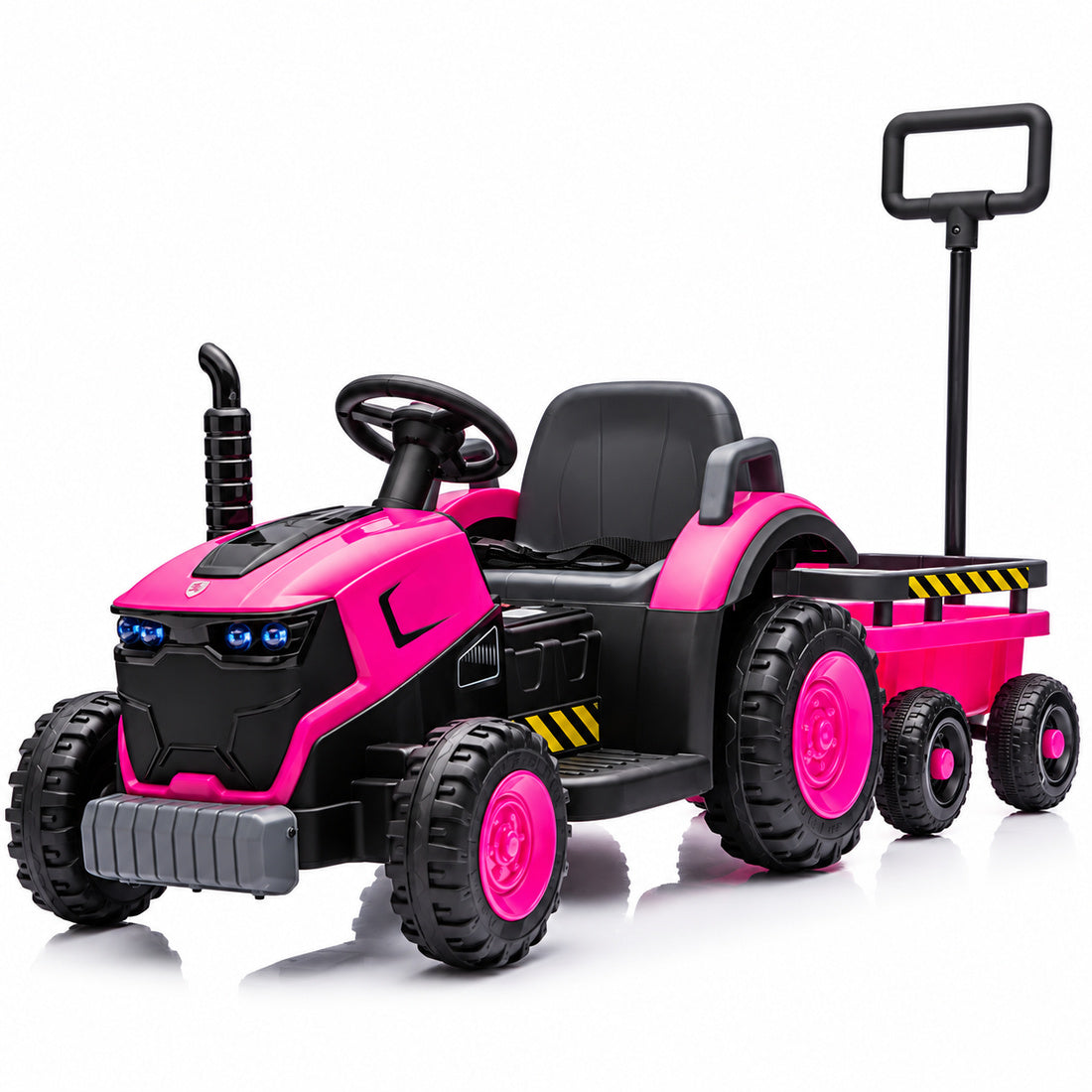 FB319 ride-on tractor in Rose – front three-quarter view
