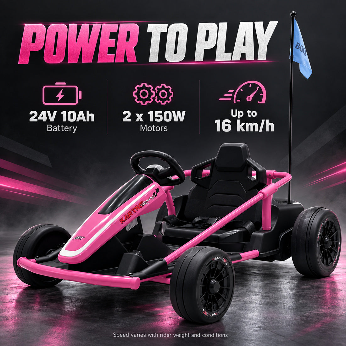 BDQ-6 go-kart in Rose – key performance features