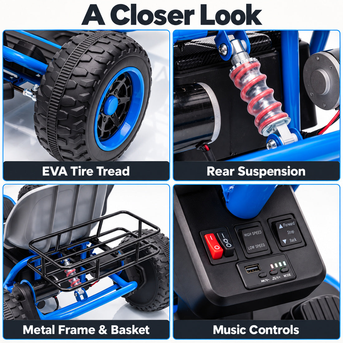 XMX669 off-road buggy in Blue – build quality details