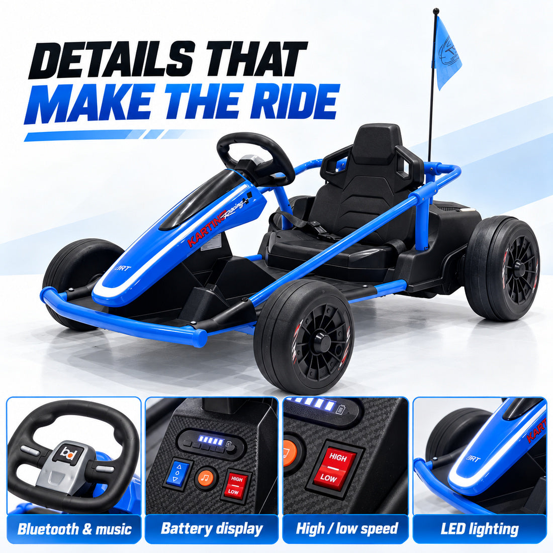 BDQ-6 go-kart in Blue – product details