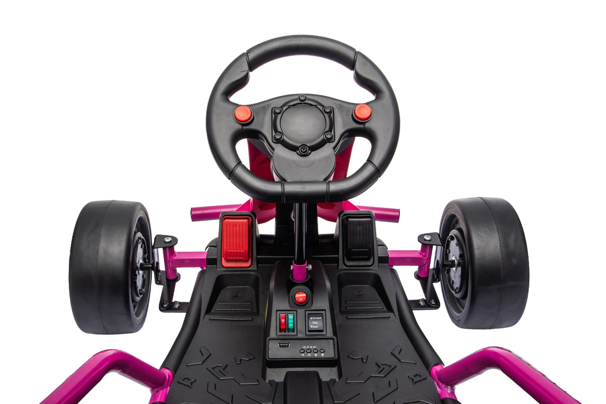 Steering wheel and separate foot controls