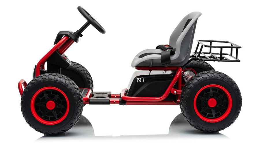 Side view of the kart with the frame set to the middle position